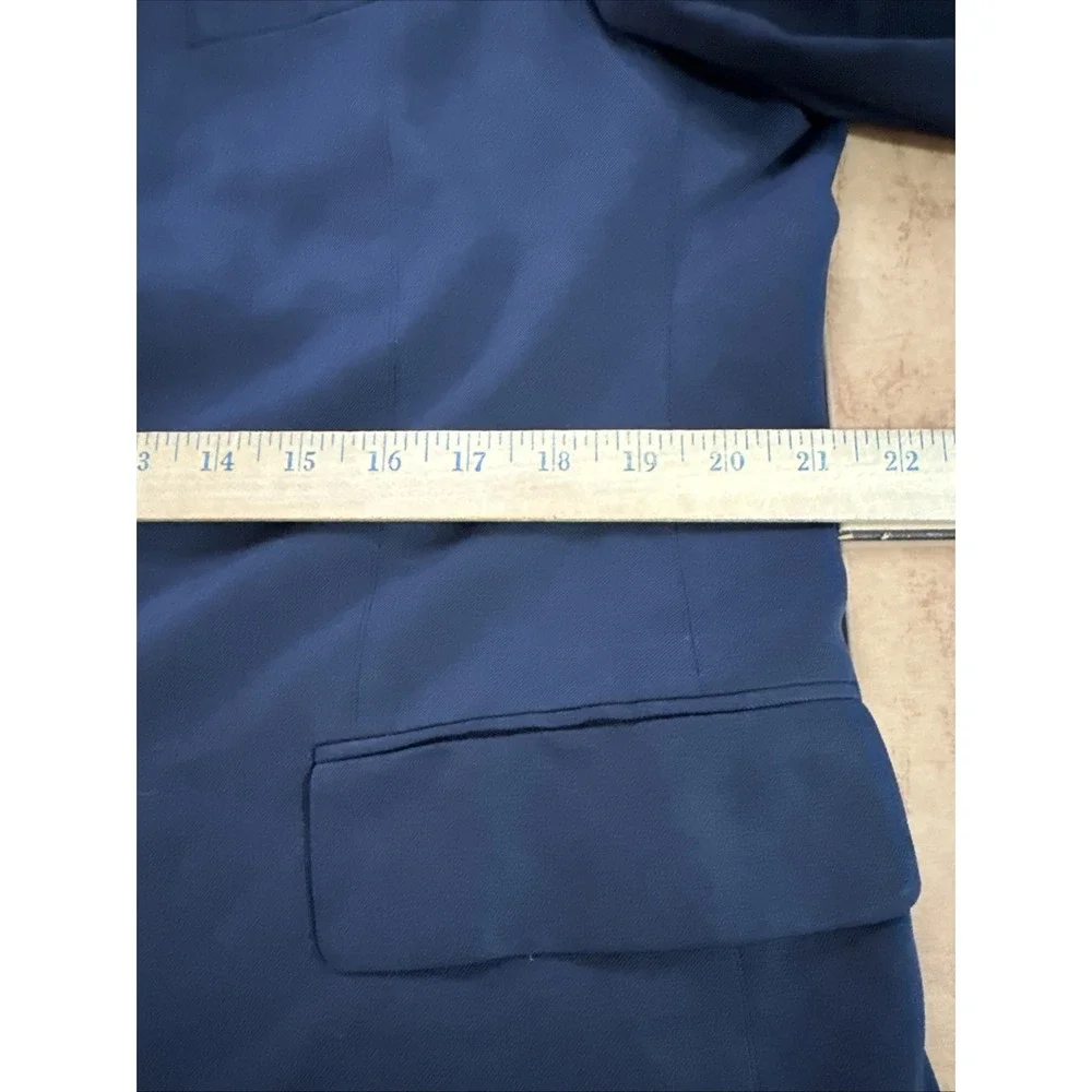 Loro Piana Silverstone Blazer Men Sz 42R Navy Blue Wool Silver Buttons Jacket